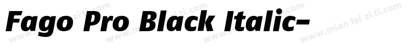 Fago Pro Black Italic字体转换